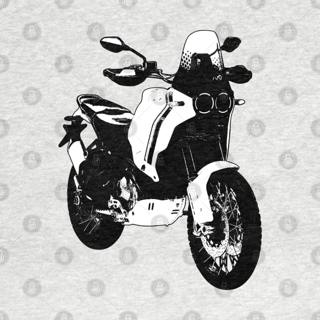 Ducati DesertX Bike Black and White by KAM Std